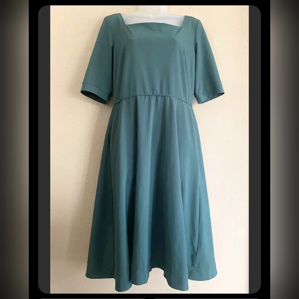 Betabrand Elixir A Line Dress Green Size L